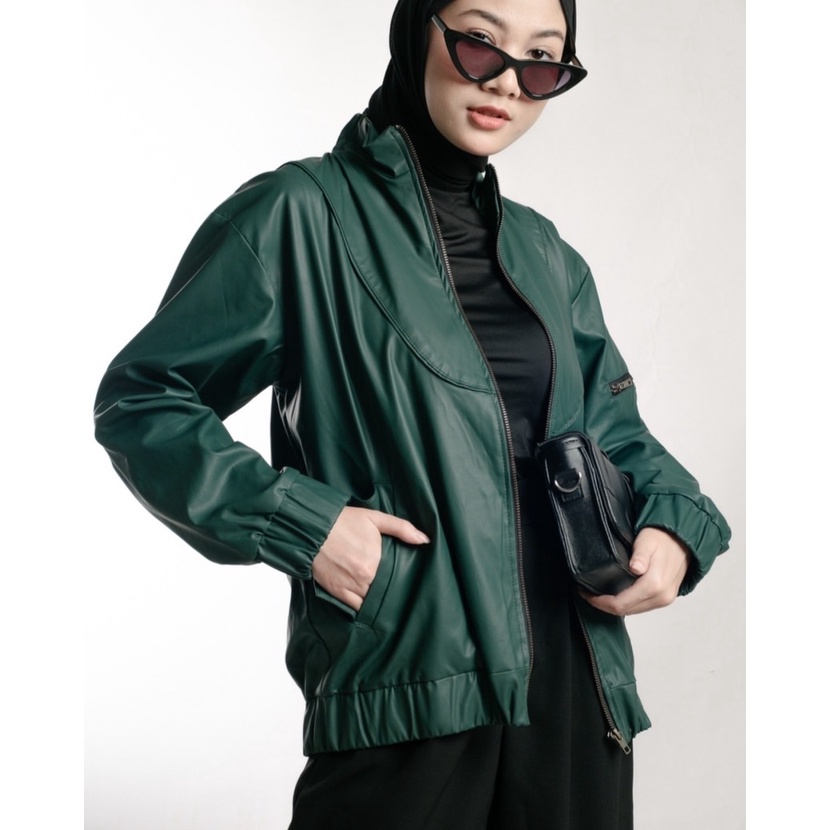 เสื้อแจ็คเก็ตหนัง Myrubylicious ZAVEN