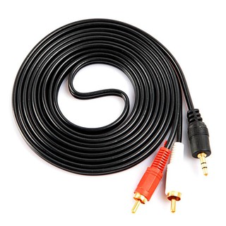 RCA Cable 5M 3.5mm(M) to RCA(M) 2หัว สายสัญญาณเสียง ต่อหูฟัง/ลำโพง423A ยาว 5เมตร (สีดำ)#1350