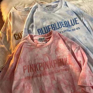 เสื้อแขนสั้นผู้หญิง oversize ลายปักภาษาอังกฤษ สวยเก๋ เนื้อผ้านิ่ม สไตส์เกาหลี
