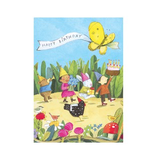 eeBoo Birthday Parade Birthday Card - การ์ดอวยพรวันเกิด ลายพาเหรดวันเกิด