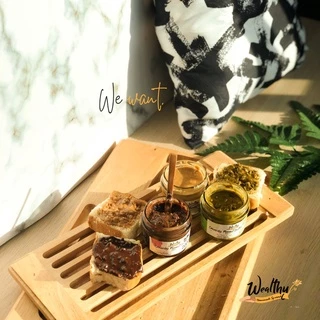 Wealthy Pack3 ออริจินัล ช็อคโกแลต มัจฉะ (มีทั้งหวานน้อยและไม่หวาน) Crunchy peanut butter Original chocolate Matcha 100g low sugar