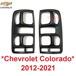 ครอบไฟท้าย สีดำด้าน CHEVROLET COLORADO RG Z71 2012 - 2021 ครอบไฟ เชฟโรเลต โคโลราโด้ ไฟท้าย ฝาครอบไฟท้าย ชุดแต่ง ไฟ