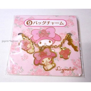 LIZ LISA My Melody Charm Chain Strap Rare Lizmelo Cute Bow Rose Bunny Pink