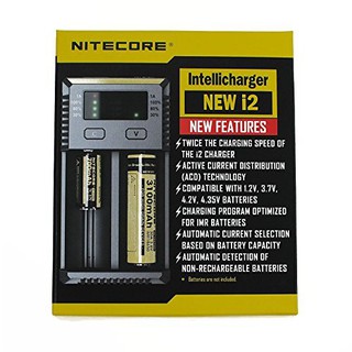 Nitecore เครื่องชาร์จอัจฉริยะ รุ่น New i2 (สีดำ)