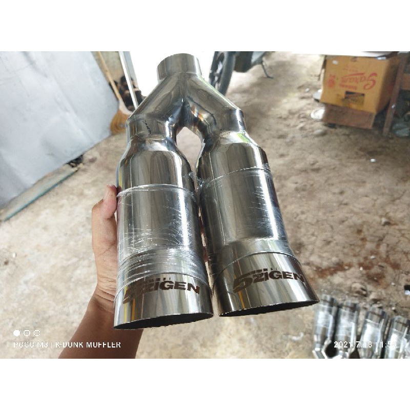 5zigen ท่อไอเสียท่อไอเสียคู่สําหรับ avanza Daihatsu Ayla honda civic honda Brio honda CR-V pajero