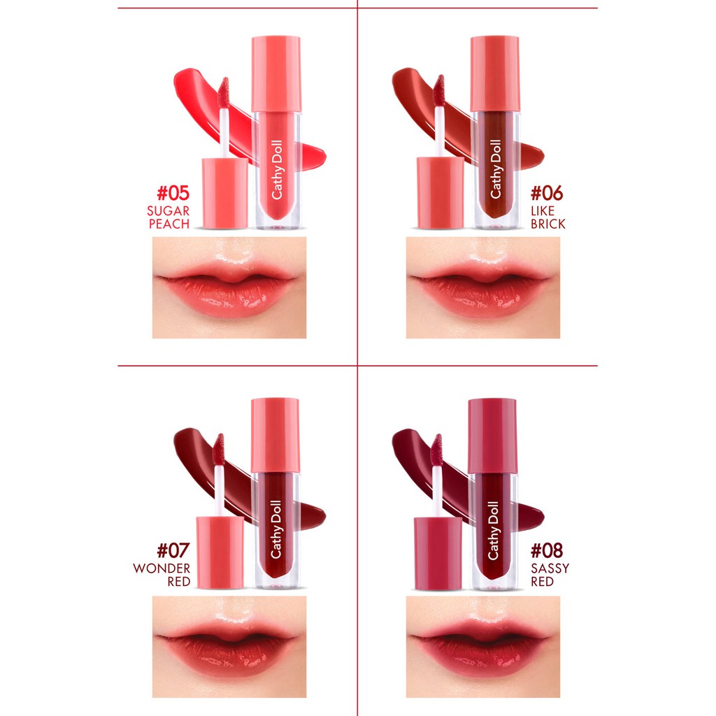 Cathy Doll Glow Gel Tint 2.4g เคที่ดอลล์ ลิปทิ้น ทิ้นทาปาก - รูปที่ 4