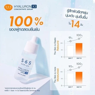 [ขายดี][ผิวเนียนชุ่มชื่น] SOS Hyaluron X3 concentrate serum30ml ไฮยาลูรอน เอ๊กซ์ 3 คอนเซ็นเทรท เซรั่ม 30 มล. (10SO00071)