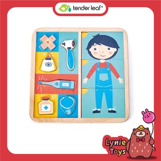 Tender Leaf Toys ของเล่นไม้ ของเล่นเสริมพัฒนาการ ชุดปริศนาของร่างกาย Ouch Puzzle