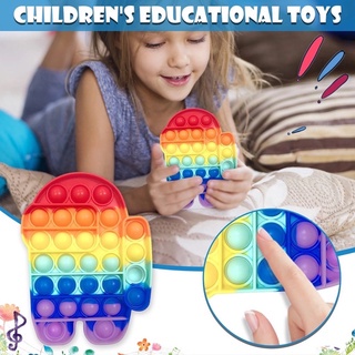 แนะนำ ซิลิโคน Pop Bubble Sensory Toy ของเล่น สําหรับเล่นคลายเครียด มีสีสัน Stress Reliver Toys