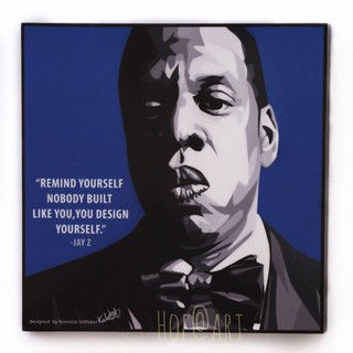 Jay Z #3 เจย์ซี Rapper แร็ปเปอร์ Hip hop ฮิปฮอป นักร้อง รูปภาพ​ติด​ผนัง​ pop art กรอบรูป คำคม แต่งบ้าน ของขวัญ งานกราฟิก