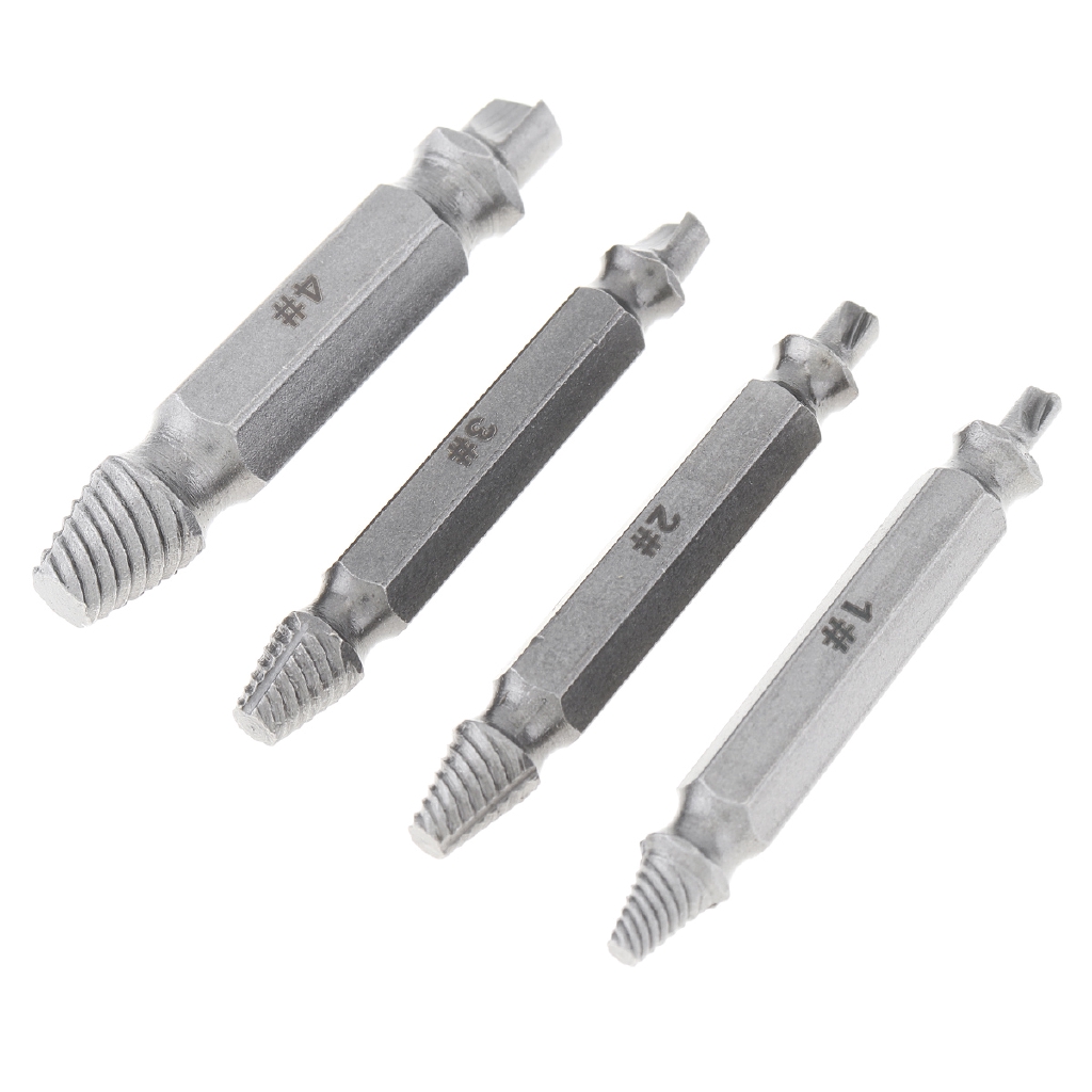 4pcsset S2 Alloy Steel Screw Extractor Drill Bit Tools ...