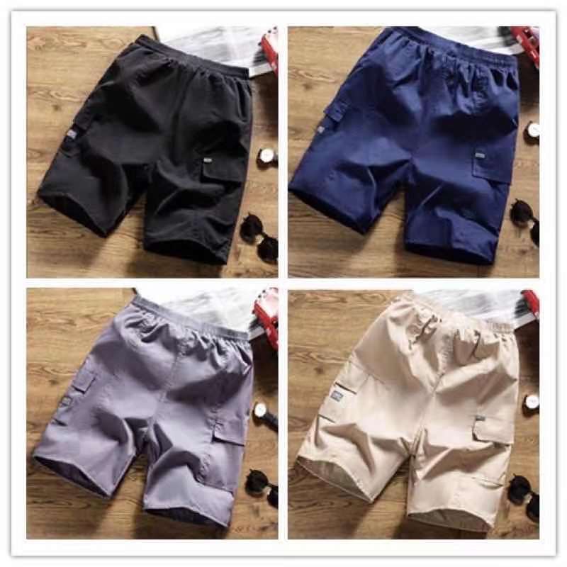 กางเกงขาสั้นผู้ชายสีพื้น ไซร์ใหญ่ ใส่สบายมาก สินค้าราคาส่ง รุ่นผ้าร่ม