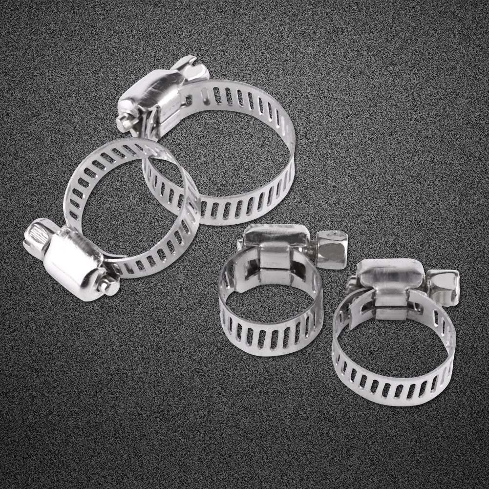 [Seller Recommend] 10Pcs Pipe Fuel Steel Stainless Clip Screw Gear Worm Clamps Adjustable Hose Fastener Band