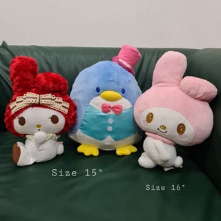 ตุ๊กตากระต่าย มายเม มายเมโลดี้ My Melody ขนาด 15"-16" ลิขสิทธิ์ Sanrio ซานริโอ้ สภาพใหม่ ป้ายห้อย