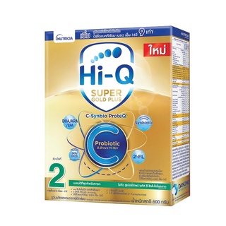 Dumex Hi-Q Super Gold Plus C นมผง ไฮคิว ซูเปอร์โกลด์ พลัส ซี ซินไบโอโพรเทก สูตร 2 ขนาด 600 กรัม 20430