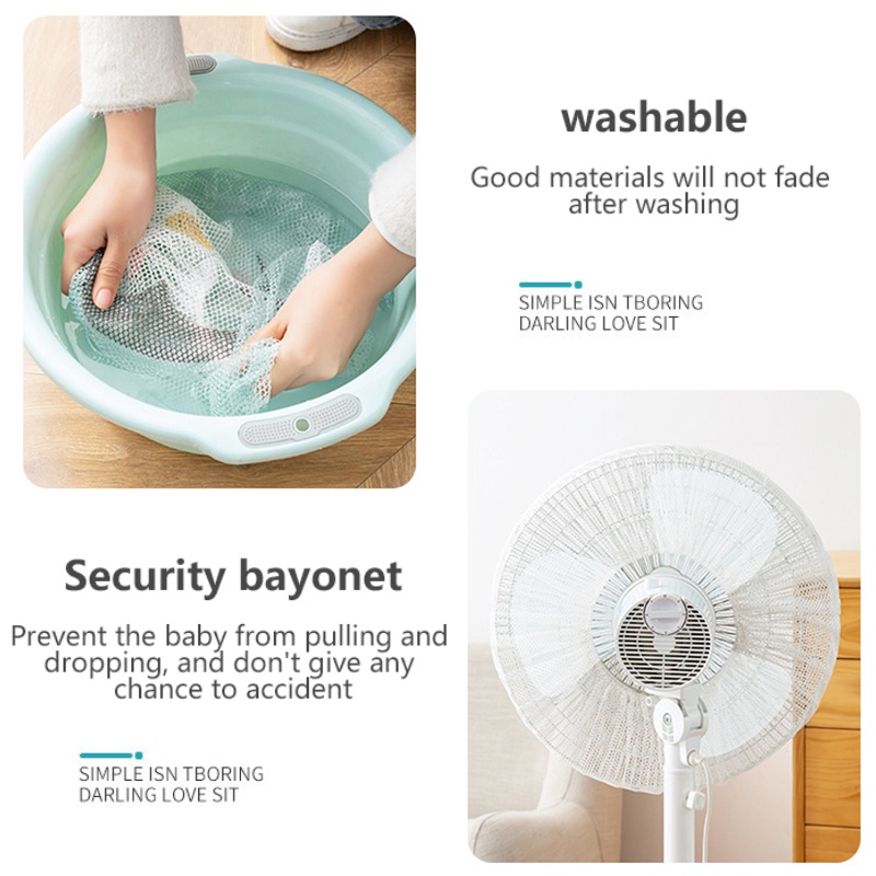 ตาข่ายคลุมพัดลม ที่ครอบพัดลม ที่คลุมพัดลม กันเด็กเอานิ้วแหย่ ขนาด 16-18 นิ้ว - รูปที่ 4