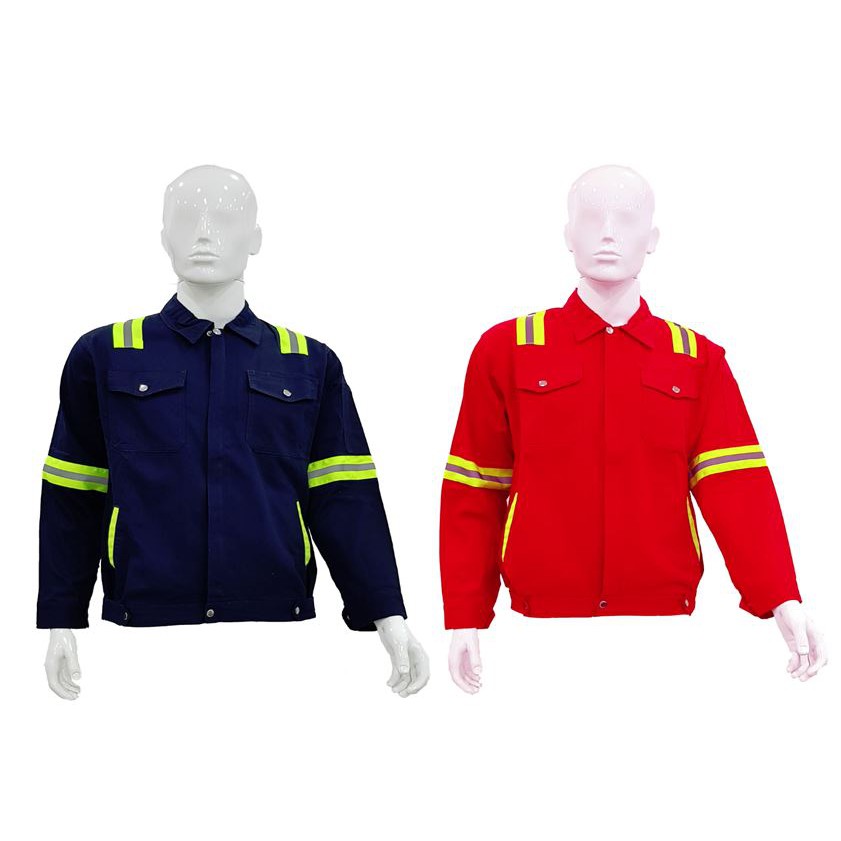 Safety Working Jacket สีกรมท่า & สีแดง *** ***