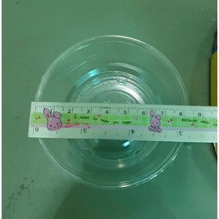 ถ้วยพลาสติก +ฝาเรียบปิดมิดชิด (ขนาดบรรจุ85กรัม) เนื้อถ้วยแข็ง ใส สวย (GPPS) ใส่ขนมบัวลอย ดูดีมาก แพคละ50ใบ พร้อมฝาเรียบ