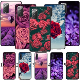 Silicone phone Casing OPPO A54 A91 F15 A92 A72 A52 A93 A94 R9 F1 Plus R9s Find X3 Neo Soft TPU Case MN157 rose flower peony Slim Casing