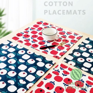 พร้อมส่ง! ผ้ารอง​จาน​ ที่รองจานญี่ปุ่น   placemat tablemat จานรองแก้ว ​ ที่รองแก้ว