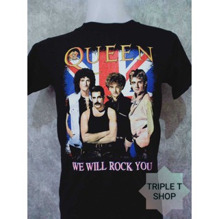 เสื้อยืดคอกลม สกรีนลาย QUEEN (รหัส 91)