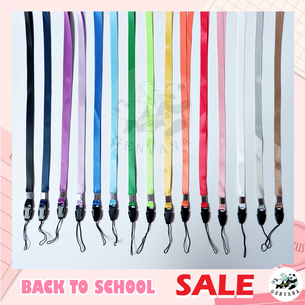 สายคล้องบัตร/มือถือ ตัวคล้องเชือกถอดได้ 15สี (124N-1) สายคล้องบัตรพนักงาน