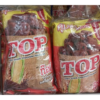 ท๊อปอัพ รสช็อกโกแลต ขนาด 96กรัม ยกแพ็ค 3ถุง ข้าวโพดอบกรอบ TOP UP POPCORN CHOCOLATE  ท้อปอัพ ท็อปอัพ ท้อปอัป ท๊อปอัป