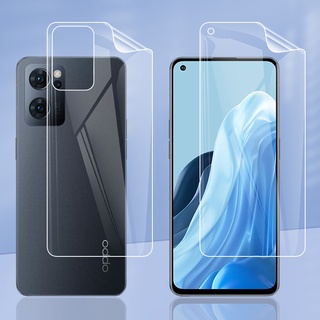 2in1 ฟิล์มไฮโดรเจลนิ่ม สําหรับ OPPO Reno 7 Pro 7Pro 7Z Reno 6 5Z 5G Reno6 ฟิล์มกันรอยด้านหลัง แบบเต็มจอ ไม่ใช่กระจก