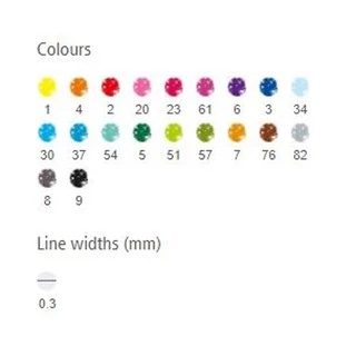 ชุดปากกาหัวเข็ม Staedtler รุ่น triplus fineliner 334-SB20 ชุด 20 สี
