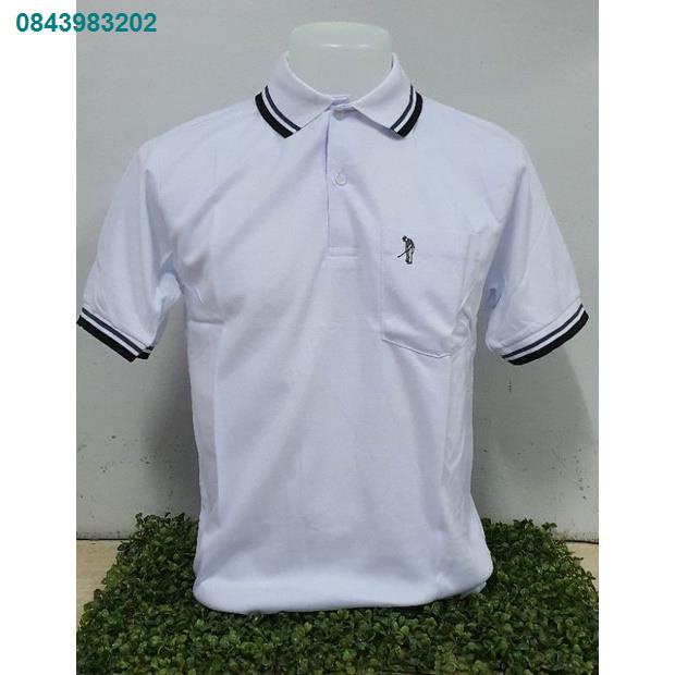 UHG5878✸﹍☾เสื้อผู้ชายคอปกแขนสั้นสีพื้น ยี่ห้อ Pundit