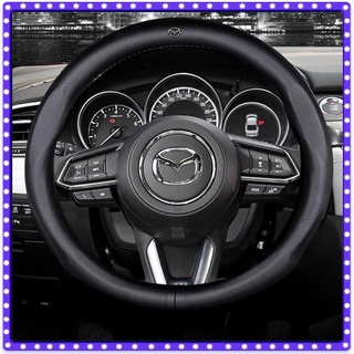 ปลอกหนังหุ้มพวงมาลัยรถยนต์ สําหรับ Mazda 2 3 5 6 8 CX7 CX5 CX9 MX5