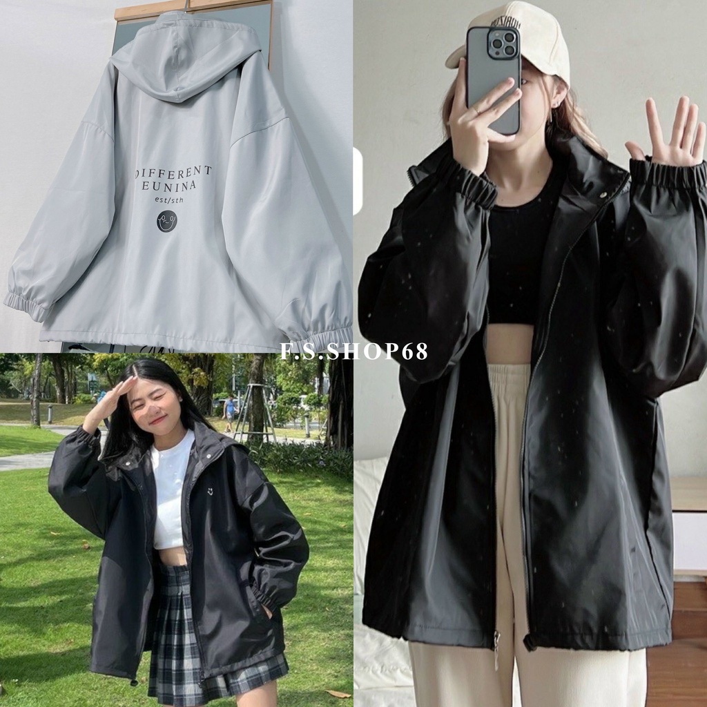 เสื้อแจ็คเก็ตหน้ายิ้ม ulzzang unisex หมวกหลวมเกาหลี (รูปถ่ายจริง)
