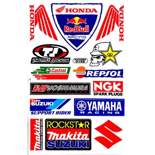 สติ๊กเกอร์ Honda กระทิงแดง Racing NGK Repsol สติ๊กเกอร์แต่งมอเตอร์ไซค์ วิบาก บิ๊กไบค์ รถยนต์ สติ๊กเกอร์ขายดี