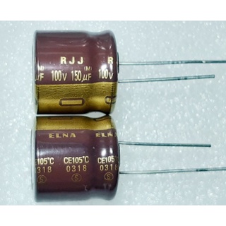 Elna RJJ 150uf 100v (ตัวเตี้ย) capacitor ตัวเก็บประจุ คาปาซิเตอร์