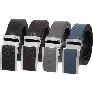 Louis Montini Automatic Buckle Belt เข็มขัดหนังแท้ เข็มขัดหัวออโต้เมติก ผู้ชาย หนังวัวแท้ Cowhide Business Men Belt MGN359