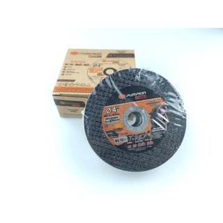 แผ่นไฟเบอร์ตัดเหล็ก ตัดสแตนเลส Pumpkin สีดำ บาง 4นิ้ว หนา 1 mm. รุ่น T-REX PRO-TCD4RP 23325