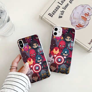 The Avengers เคสไอโฟน 13 promax Marvel case เคสโทรศัพท์ iPhone 7 8 Plus Se2020 8พลัส 11 12 14 pro เคส X Xr XsMax cover