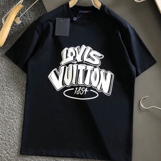เสื้อยืดแขนสั้น คอกลม ผ้าฝ้าย พิมพ์ลาย Lo uis Vuit ton 2022