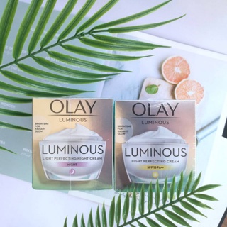 Olay Luminous Brightening SPF15 Day Cream 50g + Night Cream 50g โอเลย์ ลูมินัส เดย์ครีม SPF15 50กรัม + ไนท์ครีม 50กรัม