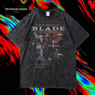 เสื้อยืด พิมพ์ลาย Tryworldbdg OFFICIAL "BLADE" | เสื้อยืด ซักได้ | หินล้าง | เสื้อยืด ขนาดใหญ่ | เสื้อยืด สไตล์วินเทจ |