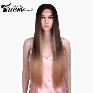 Trueme วิกผมสังเคราะห์ ยาวตรง ทนความร้อน สีรุ้ง เขียว ฟ้า หลากสี 30 นิ้ว สําหรับคอสเพลย์ วิกผมยาว วิกผมยาวตรง วิกผมสังเคราะห์ วิกผมผู้หญิงสีดำ