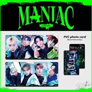 Straykids StrayKids MANIAC การ์ดพลาสติก pvc ขนาดเล็ก กันน้ํา ชุดละ 9 ชิ้น