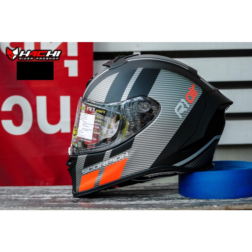 SCORPION EXO R1 AIR - Corpus Black/Orange