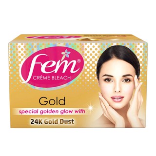 Fem Fairness Naturals Gold Skin Bleach 64g ครีมย้อมหนวด ย้อมคิ้ว
