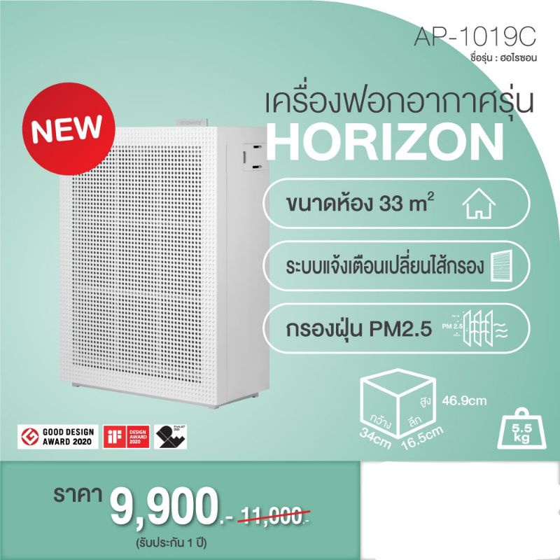 เครื่องฟอกอากาศ coway รุ่น AP-1019C