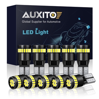 Auxito หลอดไฟ LED 194 168 ดวง T10 W5W ชิป 3014 สําหรับติดตกแต่งภายในรถยนต์ ที่จอดรถ 10 ชิ้น