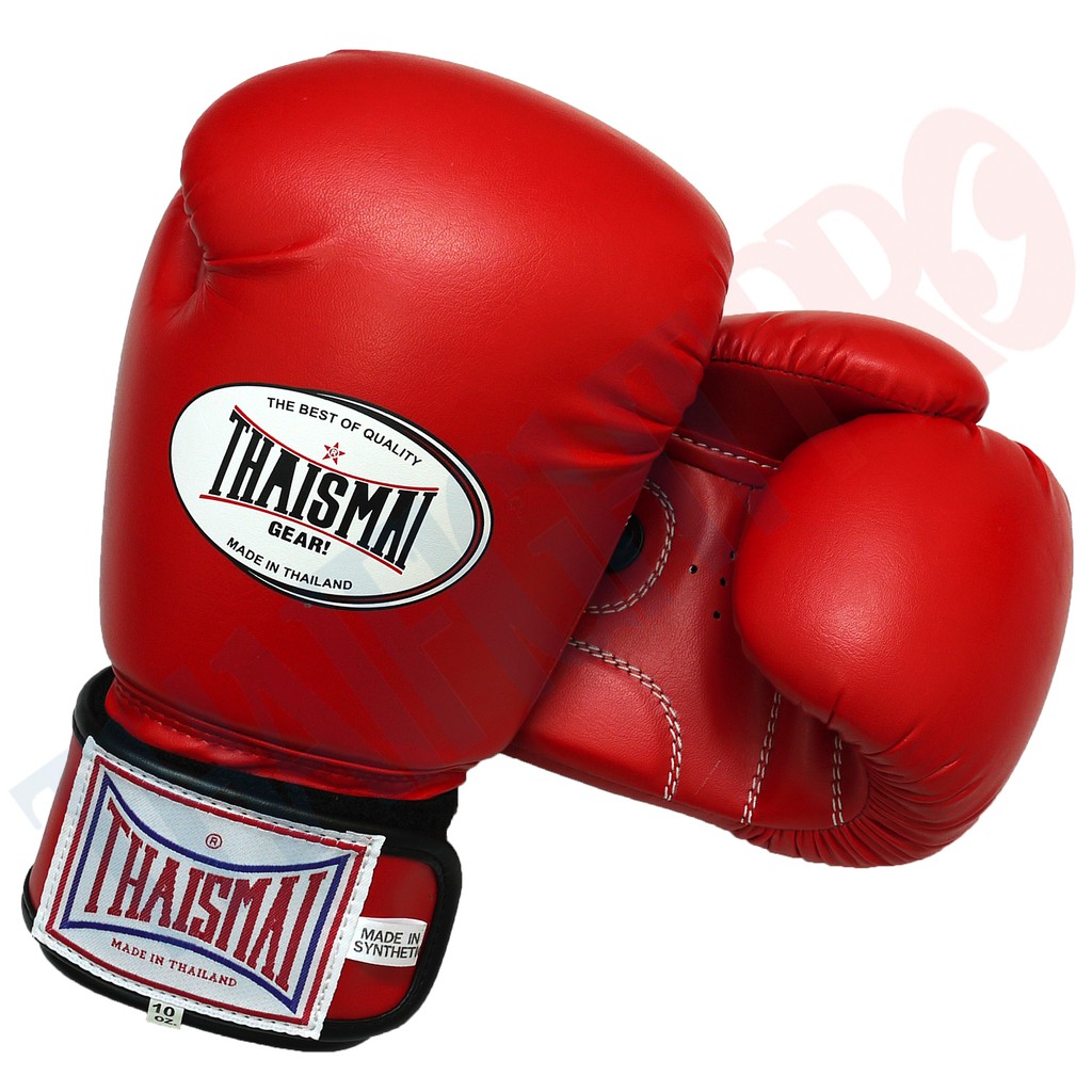 THAISMAI นวมชกมวย BG-124  / สีแดง - Boxing Gloves BG-124 PU RED