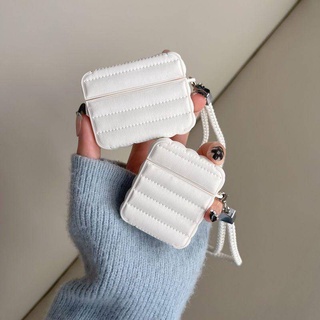 เคสหูฟังบลูทูธ ลายดาวน์แจ็กเก็ต สีขาว สําหรับ airpods 2nd Generation