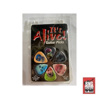 ชุดปิ๊ก HOT PICK ITS ALIVE GUITAR PICK ปิ๊กกีตาร์ 6 ชิ้น เปลี่ยนภาพตามมุมมอง