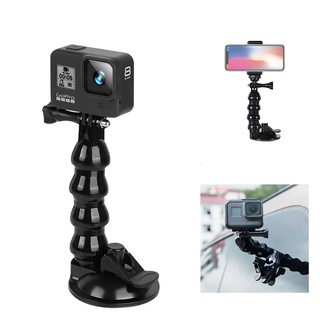 เมาท์ยึดโทรศัพท์มือถือ แบบปุ่มดูดติดกระจกหน้ารถยนต์ สําหรับ Insta360 One RS GoPro hero 10 9 DJI Action 2